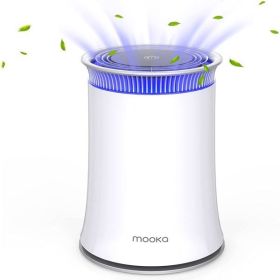 Mooka Air Purifier for Home; True HEPA Air Cleaner ; Activated Carbon Filter; Up to 540 sqft; KJ120G-C10; White
