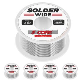 Solder Wire 5 Pack Rosin Core Flux Soldering Wire 63/37 63% Tin (Sn)37% Lead (Pb) 1 pc 50 gms 5 Core solder wireRatings Best Deal (5 Pieces)