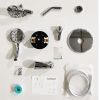 large amount of water Multi Function Dual Shower Head - Shower System with 4." Rain Showerhead, 6-Function Hand Shower, Chrome