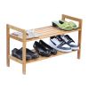 Oceanstar 2 Tier Bamboo Shoe Rack