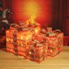 3pcs 60 Lights, Linen And Linen Bows, Us Standard Plugs, Garden Gift Box Decoration