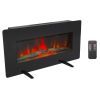 ZOKOP SF311-36 36 Inch 1400W Wall Hanging / Fireplace Single Color / Fake Wood / Heating Wire / With Small Remote Control Black