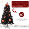 7.5ft 2500 Branches Without Lights Without Pine Cones Tied Tree Structure Christmas Tree Black--Substitution code: 38059219