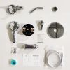 large amount of water Multi Function Dual Shower Head - Shower System with 4." Rain Showerhead, 6-Function Hand Shower, Chrome