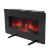 ZOKOP SF311-36 36 Inch 1400W Wall Hanging / Fireplace Single Color / Fake Wood / Heating Wire / With Small Remote Control Black