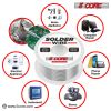 Solder Wire 5 Pack Rosin Core Flux Soldering Wire 63/37 63% Tin (Sn)37% Lead (Pb) 1 pc 50 gms 5 Core solder wireRatings Best Deal (5 Pieces)