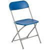Hercules™ Series Plastic Folding Chair - Blue - 650LB Weight Capacity Comfortable Event Chair - Lightweight Folding Chair -