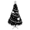 6ft 1600 Branches PVC Christmas Tree Black--Substitution code: 36564136