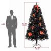 7.5ft 2500 Branches Without Lights Without Pine Cones Tied Tree Structure Christmas Tree Black--Substitution code: 38059219
