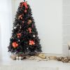 7.5ft 2500 Branches Without Lights Without Pine Cones Tied Tree Structure Christmas Tree Black--Substitution code: 38059219
