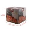 3pcs 60 Lights, Linen And Linen Bows, Us Standard Plugs, Garden Gift Box Decoration
