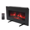 ZOKOP SF311-36 36 Inch 1400W Wall Hanging / Fireplace Single Color / Fake Wood / Heating Wire / With Small Remote Control Black
