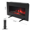 ZOKOP SF311-36 36 Inch 1400W Wall Hanging / Fireplace Single Color / Fake Wood / Heating Wire / With Small Remote Control Black