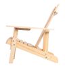 Adirondack Chair Solid Wood Outdoor Patio Furniture for Backyard, Garden, Lawn, Porch - Natural