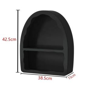 French Cream Style Closet Wall Shelf Storage Decoration (Option: Black Arch Closet)