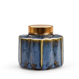 Tea Pot Ceramic Universal Storage Tank (Option: Sea Blue)