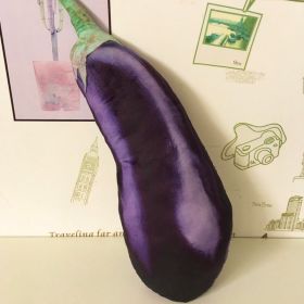 Vegetables Style Pillow Cute Sofa Back Cushion (Option: Eggplant)