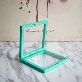 Anti-oxidation PE Film Jewelry Storage Box Color Film Suspension Box (Option: Tiffany Blue-7 × 7 × 2cm)