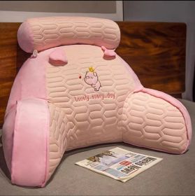 Summer Latex Ice Silk Cartoon Lumbar Pillow (Option: Pink Pig-65x43cm)