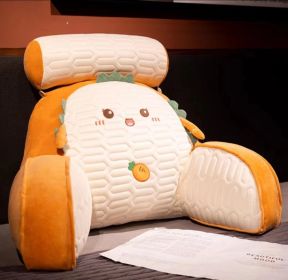 Summer Latex Ice Silk Cartoon Lumbar Pillow (Option: Carrot-65x43cm)