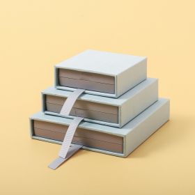 Anti-oxidation PE Film Jewelry Storage Box Color Film Suspension Box (Option: Slightly Blue-7 × 7 × 2cm)