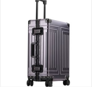 Aluminum Magnesium Alloy Trolley Case (Option: Gray-20 Inch)