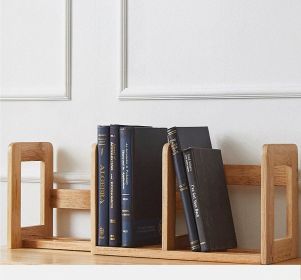 Solid Wood Stretchable Storage Book Stand (Option: Champagne 900 Style)
