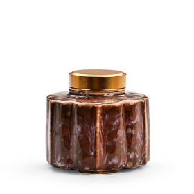 Tea Pot Ceramic Universal Storage Tank (Option: Dark Red)