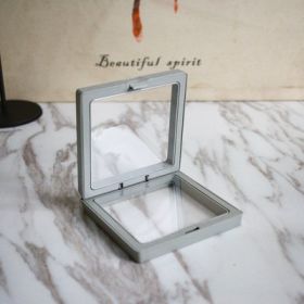 Anti-oxidation PE Film Jewelry Storage Box Color Film Suspension Box (Option: Gray-7 × 7 × 2cm)