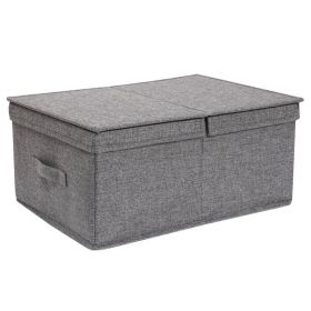 Drawer Closet Folding Storage Organizing Box (Option: Grey2-47x34x21cm)
