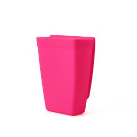 Household Bathroom Suction Toothbrush Holder (Option: Silicone Storage Bucket-Rose Red)