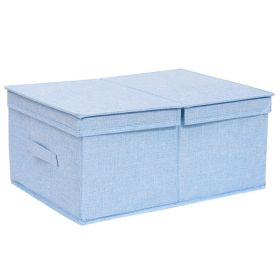 Drawer Closet Folding Storage Organizing Box (Option: Sky Blue2-47x34x21cm)