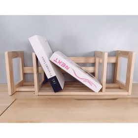 Solid Wood Stretchable Storage Book Stand (Option: Off white 900models)
