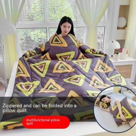 Multi-functional Lazy Quilt Student Dormitory Can Wear Sleeved Quilt (Option: Time Travel-Adult Pillow)