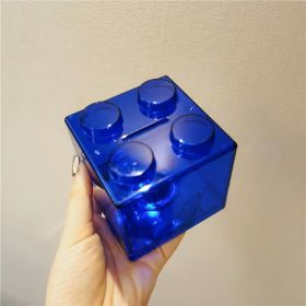 Household Fashion Sundries Building Blocks Can (Option: Blue-9x9x8.8cm)