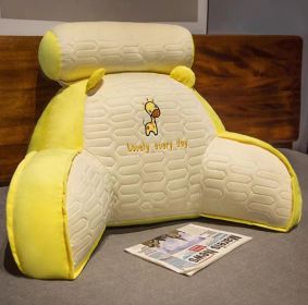 Summer Latex Ice Silk Cartoon Lumbar Pillow (Option: Yellow Deer-65x43cm)