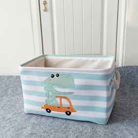 Cartoon Children's Cloth Toy Storage Basket Basket (Option: Dinosaur Square Basket)