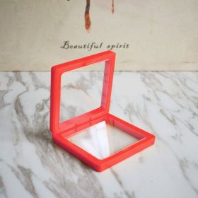 Anti-oxidation PE Film Jewelry Storage Box Color Film Suspension Box (Option: Red-7 × 7 × 2cm)