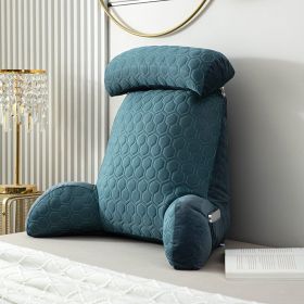 Ice Silk Latex Bedside Cushion Soft Case (Option: Dark Blue-Bamboo Charcoal Package)
