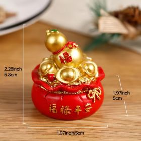 1pc; Pot Of Golden Car Ornament (2.28"×1.97"×1.97"); Home Decoration; Holiday Birthday Gifts (Style: A)