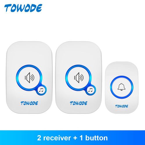 Home Wireless Doorbell 433Mhz Welcome Friend Smart Doorbell 150Meters Long Distance 32 Songs 4 Level Volumes Door Chimes