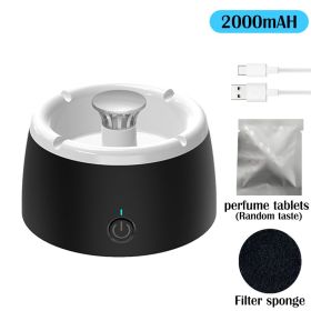 Anion Purification Practical Ash Ashtrays Air Purifier Ashtray for Filtering Second-Hand Smoke Remove Odor Smoking Home Office (Color: Ashtray-white-black)