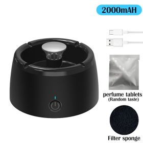 Anion Purification Practical Ash Ashtrays Air Purifier Ashtray for Filtering Second-Hand Smoke Remove Odor Smoking Home Office (Color: Ashtray-black)