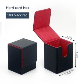 Vertical Card Box Card Storage Box (Option: Black Red-100)