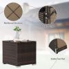 Removable Cushions Footstool Backyard Garden Patio Rattan Wicker Ottomans Seat