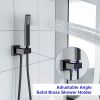 12-Inch 3-Spray Shower System With Square Wall Mounted Adjustable Shower Head And Handheld Shower With Hose