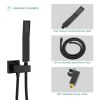 12 Inches Rain Mixer Shower Combo Set Rainfall Wall Mounted Dual Shower Head System