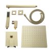 12 Inches Rain Mixer Shower Combo Set Rainfall Wall Mounted Dual Shower Head System