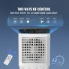 VEVOR Evaporative Air Cooler, Oscillating Swamp Cooler with Adjustable 3 Speeds, Portable Air Cooler for Indoor/Outdoor Use