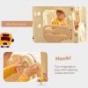 Kids Slide with Bus Play Structure, Freestanding Bus Toy with Slide for Toddlers, Bus Slide Set with Basketball Hoop